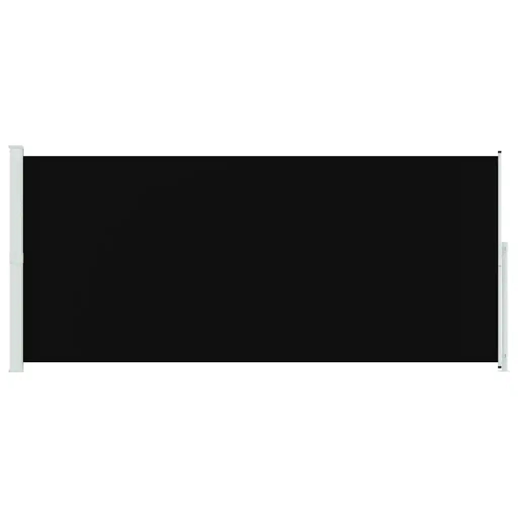 Tenda Laterale Retrattile per Patio 220x514 cm Nera 313429