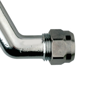 Attacco cromato sottolavabo regolabile