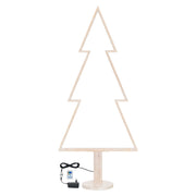Albero Abete H170cm SMART RGBWW DLW Legno Sbiancato Luci di Natale