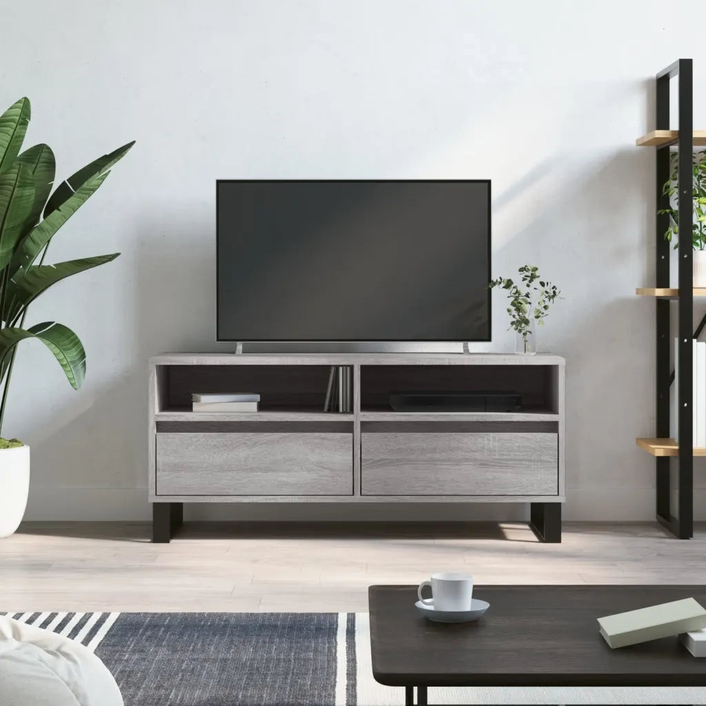 Mobile Porta TV-Mobile per TV-Credenza TV Grigio Sonoma 100x34,5x44,5cm Legno Multistrato 776078