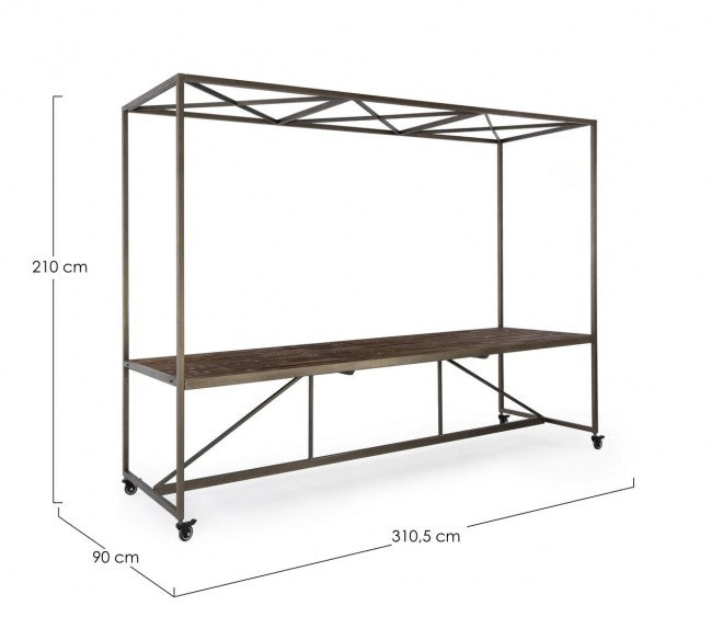 Tavolo Espositore con Tetto 300x210H in Metallo