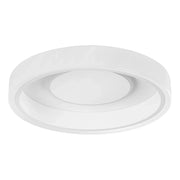 Plafoniera Contemporanea Remidos Acciaio Bianco Luce Led Integrato 15,5W