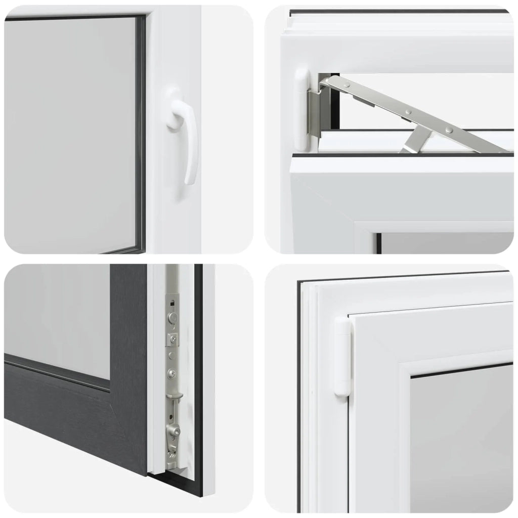 Finestra per Soffitta RISOR 80 x 70 cm PVC e Vetro Antracite CFW9706115
