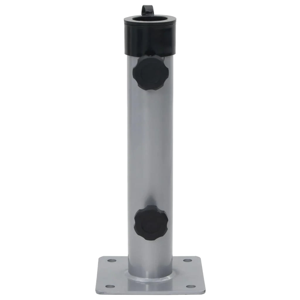 Base per ombrellone compatta facile da installare 12,5 x 12,5 x 30,5 cm acciaio argentato 02_0056363