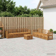 Set di divani da esterno 9 pz Naturale 3384175