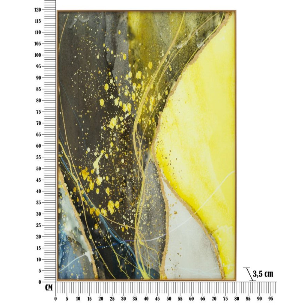 Stampa su Tela Astratto 2, Multicolore, Metallo, 120x3,5x80 cm