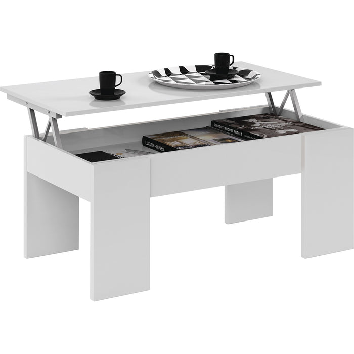 kit tavolo caffe elevabile 45x100x45h cm bianco artik cod:ferx.3804