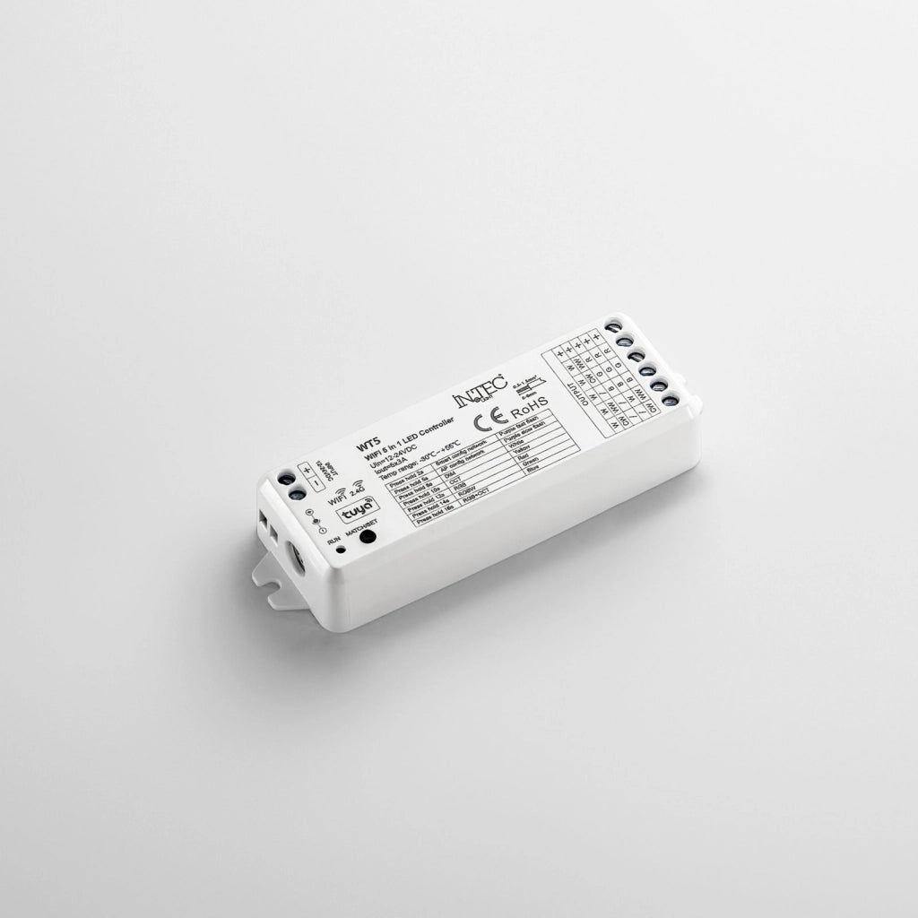 RICEVITORE CONTROL Wi-Fi E RF2,4G INPUT 15.5A 12-24V OUTPUT 5CH;3A E CH - 5X(36-72)W 11,4X3,8X2CM