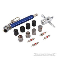 Kit di riparazione per valvola di pneumatici Silverline 14 pezzi