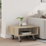 Tavolino con Ruote Rovere Sonoma 50,5 x 50 x 30 cm 891026