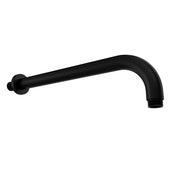 Braccio doccia tondo in ottone nero opaco 40 cm