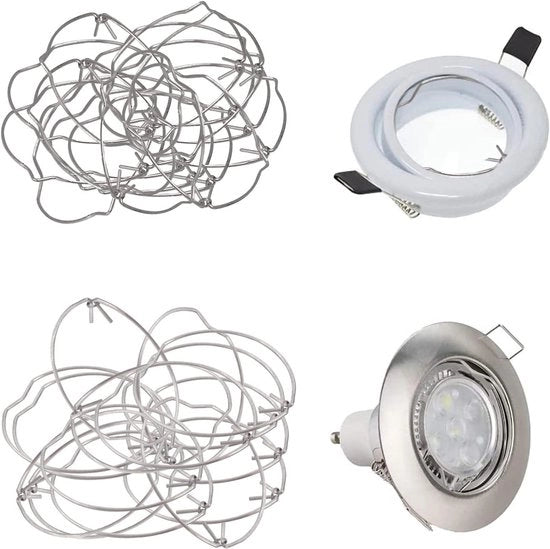 Fascette di primavera Anelli di fissaggio Clip per lampadina Veer per lampadina Clip di fissaggio per lampada a punti Halogen 30 pezzi