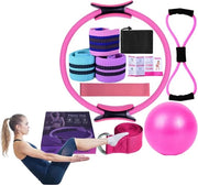Set di Yoga per Donne per l'Esercizio a Casa, Kit Essenziale di Pilates per Donne
