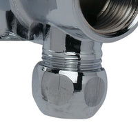 Appliques a gomito con flangia in ottone cromato