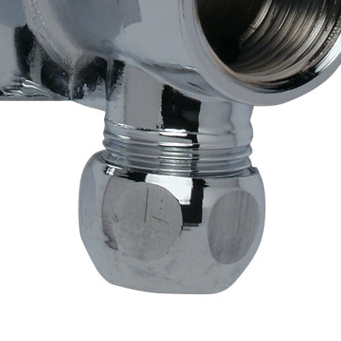 Appliques a gomito con flangia in ottone cromato