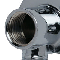 Appliques a gomito con flangia in ottone cromato