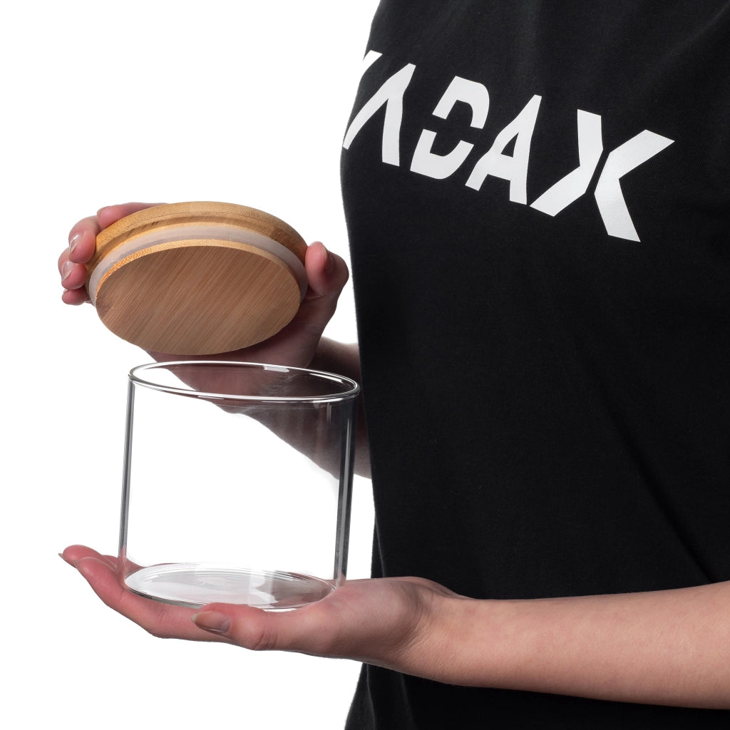 Contenitore per alimenti KADAX, barattolo in vetro per pasta e spezie con coperchio, 680 ml