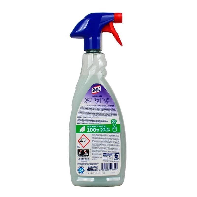 SMAC SET DA 6 PEZZI SGRASSATORE PROFUMATO ALLA LAVANDA SPRAY 650 ML
