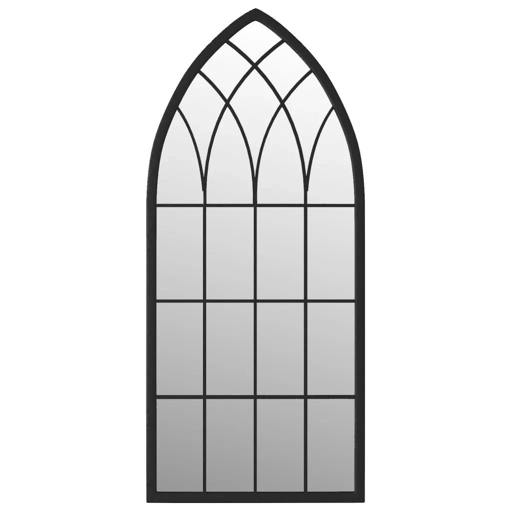 Specchio-Specchio DecorativoNero 100x45 cm Ferro per Uso Interno 819878