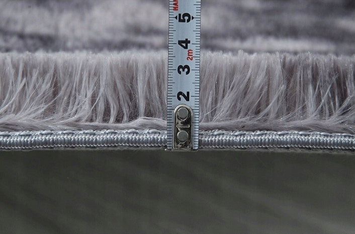 Tappeto shaggy peloso grigio 60x90 cm
