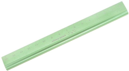 Liniaal di scala rettangolare da 15cm in alluminio verde - Ideale per misurazioni in ufficio, aula e altro