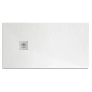 PIATTO DOCCIA RETTANGOLARE IN MARMORESINA BIANCO MODELLO STONE FREE H2,8 - CM 80X100  - BAR