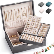 Cassetto di Trasporto per Gioielli Donna / Scatola per Orecchini e Anelli - Organizzatore di Gioielli Portatile con Cassetti per Collane, Orecchini e Anelli