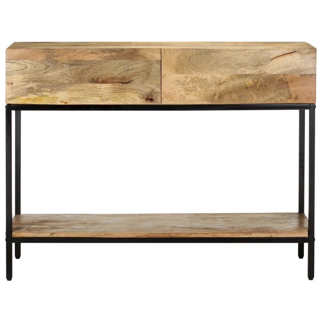 Tavolo Consolle 100x35x76 cm in Legno Massello di Mango