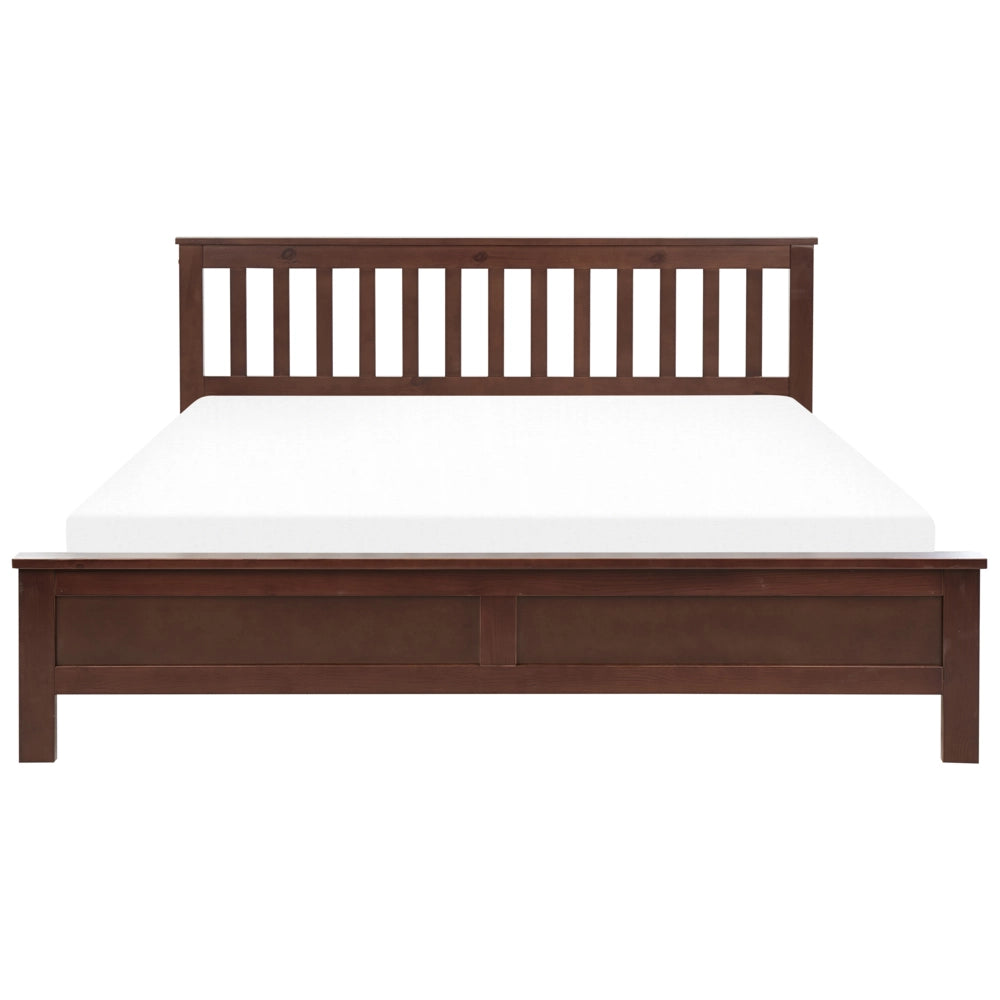 Letto in legno di pino scuro 180 x 200 cm in stile scandinavo