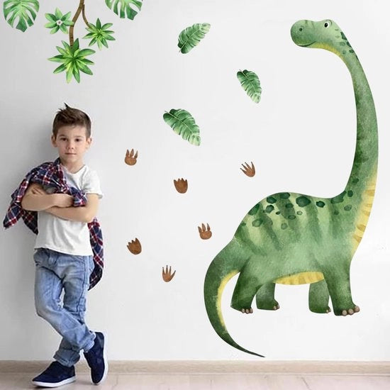 Set di 3 Sticker di Dinosauro - Decorazione per Parete per Camera da Bambini - PVC - Dimensioni 176 x 139 cm - Facile da Applicare