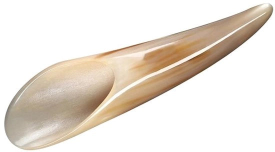 Strumento di massaggio con lama gua sha per la pelle naturale, corna buffalo multiuso, per massaggi del viso e dei piedi, con acupressione, superficie lucidata, dimensioni 22x5,5x5,5 cm.
