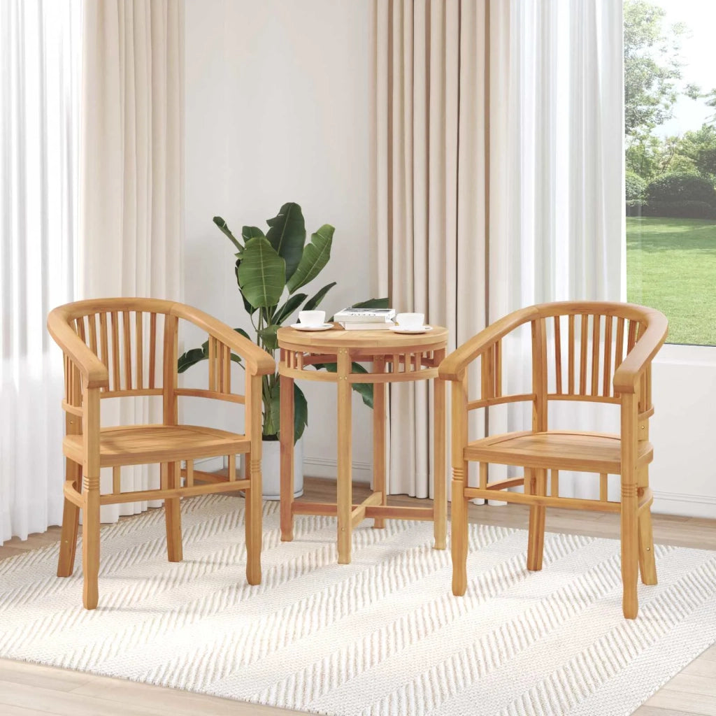Sedia 2 pcs Marrone 63 x 58 x 89 cm Legno di teak solido 42008383