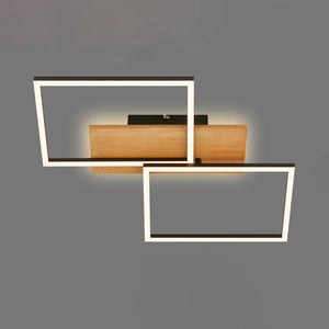 Applique Contemporanea Cornice Metallo Nero Led Integrato 30W 3000K