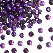 Pietre naturali per collane 50 pezzi - 8 mm - Pietre d'occhio/turchesi - Pietre d'oro rotonde - Per collane o creazioni personalizzate - Progetti di artigianato creativo - Collane per gioielli