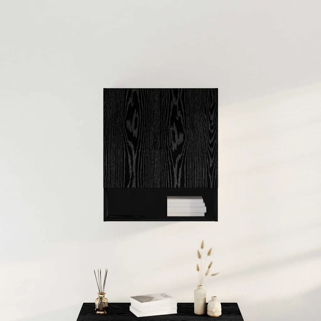 Armadietto a muro Rovere Nero 60 x 30 x 70 cm Legno multistrato 862798