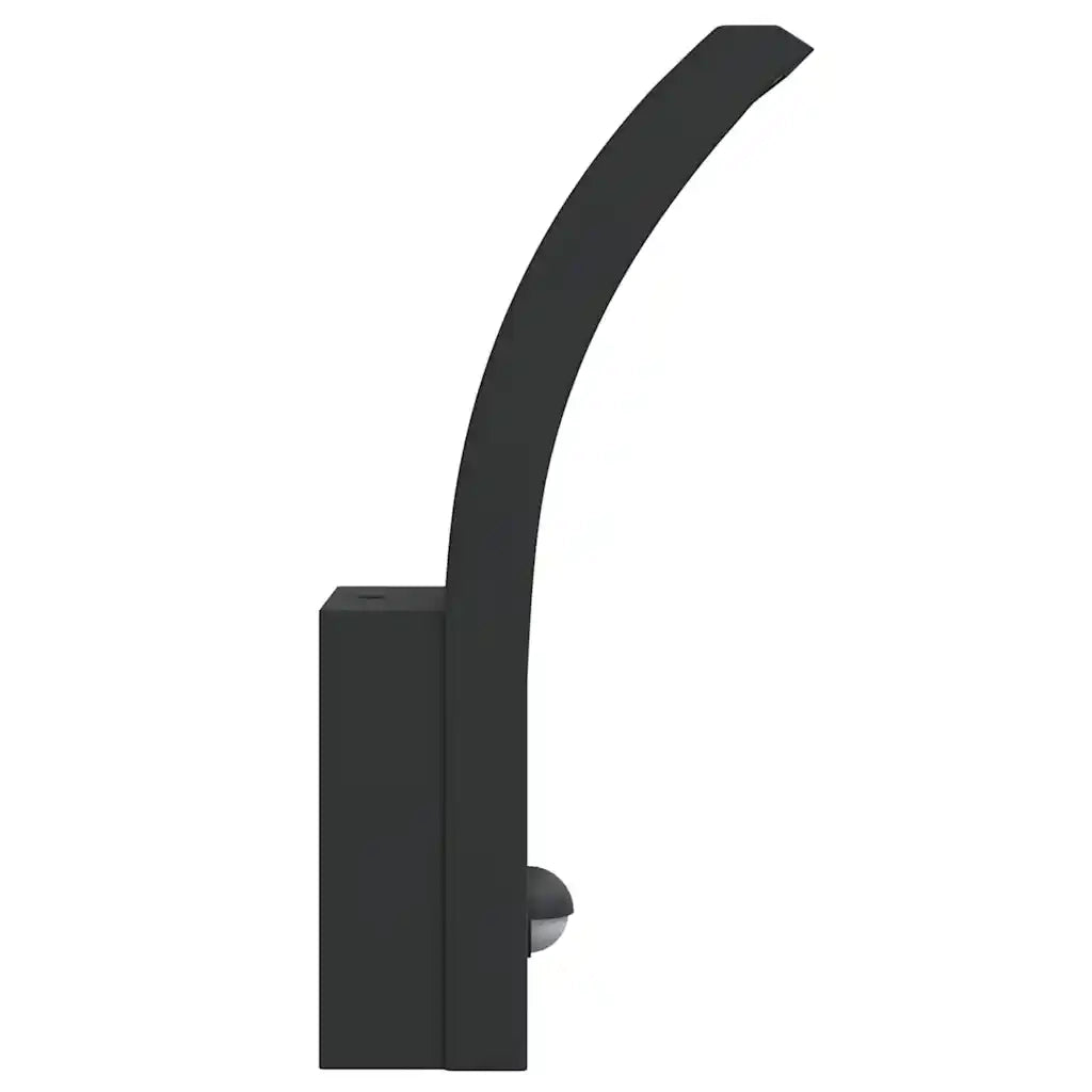 Applique con LED e Sensore 2 pz Nere in Alluminio Pressofuso 4006263