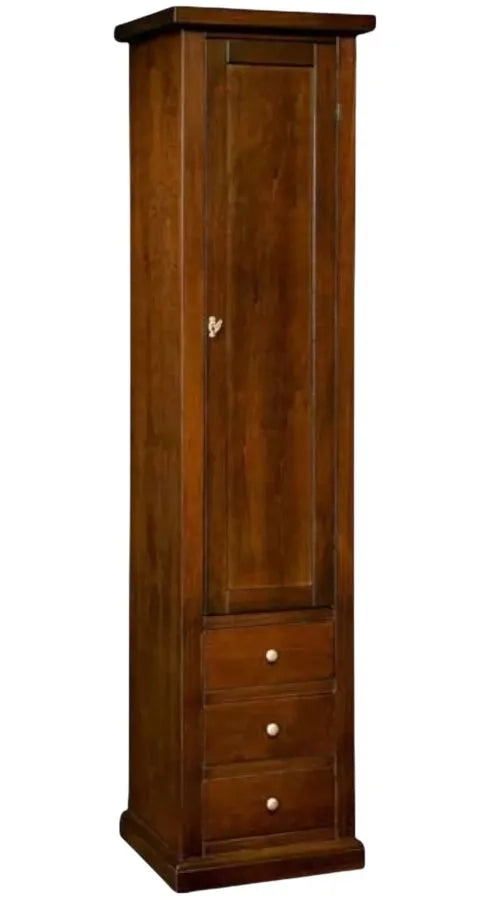 Libreria colonna  arte povera legno 1 porta tinta noce 45x41x187 - Mobili 2G