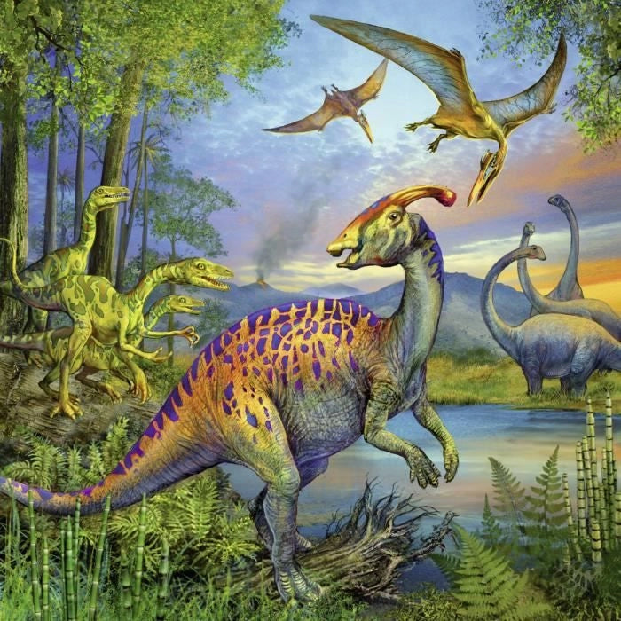 3x49 pezzi Dinosauri