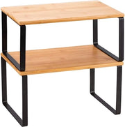 Set di 2 Organizzatori per Cucina Estensibili e Stivati per Set di Spezie e Accessori da Cucina