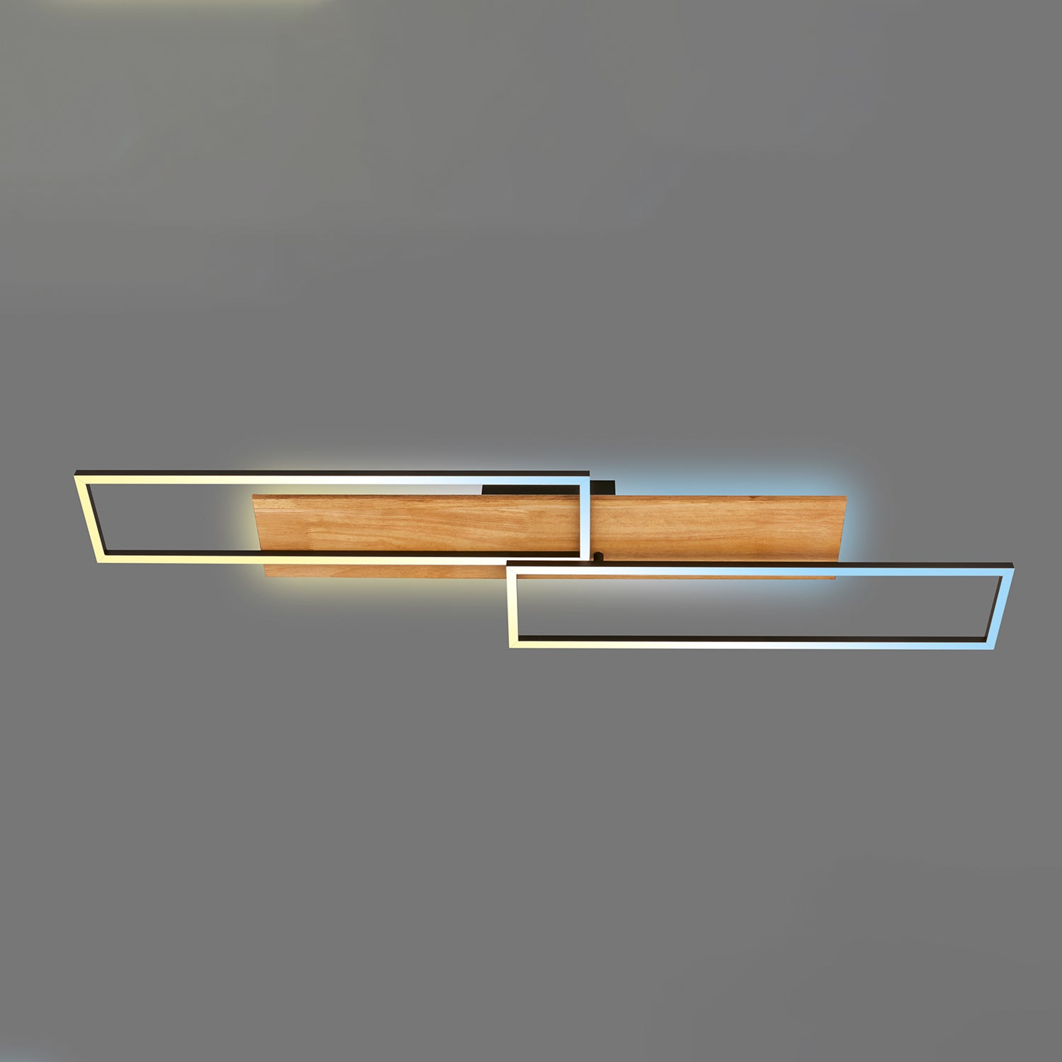 Applique Contemporanea Cornice Metallo Nero Led Integrato 44W Da 2700 A 5000K