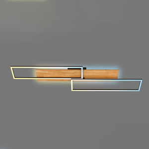 Applique Contemporanea Cornice Metallo Nero Led Integrato 44W Da 2700 A 5000K