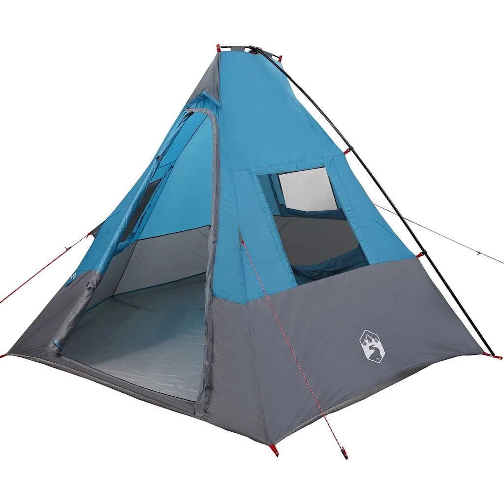 vidaXL Tenda con tetto Altro Blu e Nero 383 x 338 x 217 cm