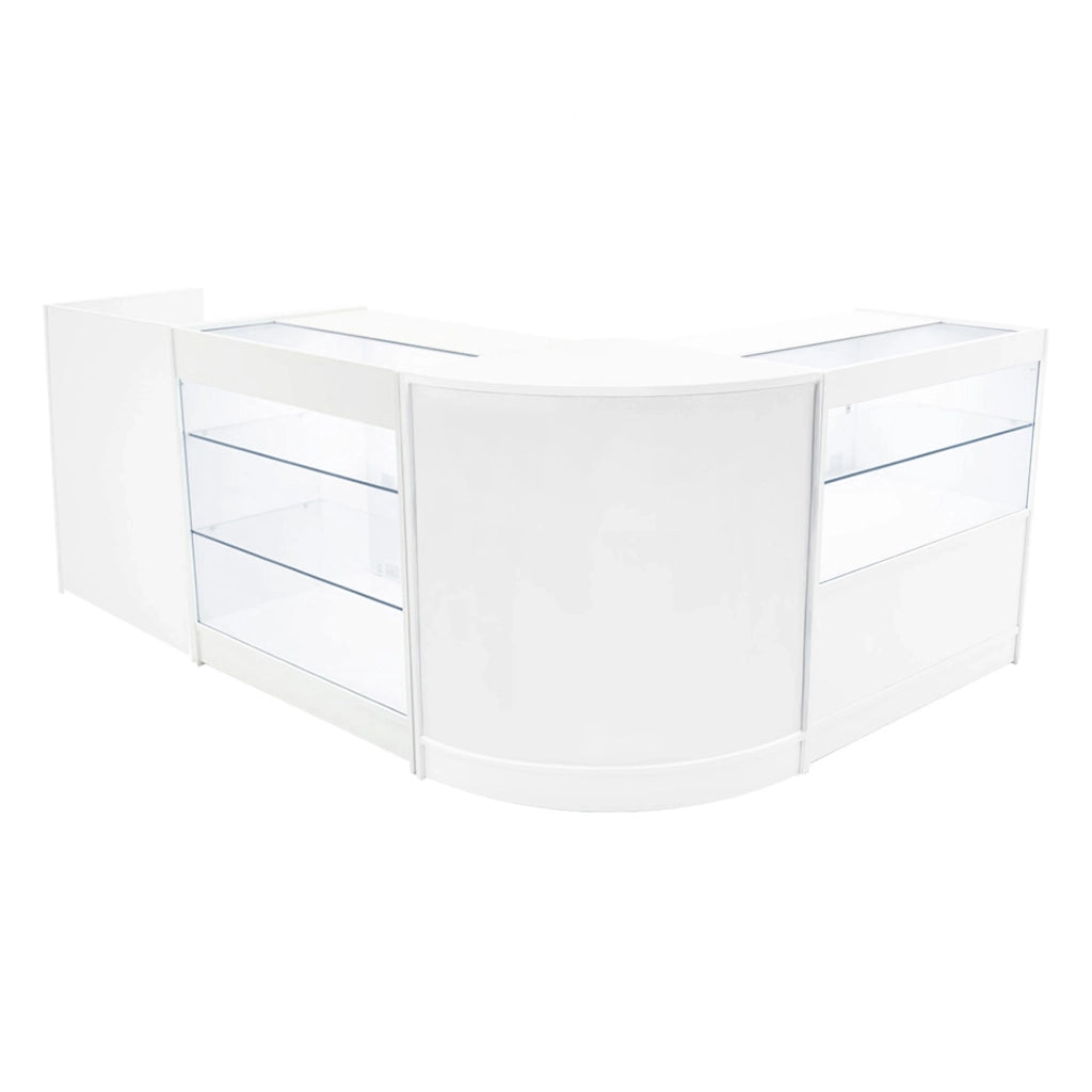 Set Banconi Bianco Vega LED K900 C900 CM60 TB60 con Serratura e Vetrina