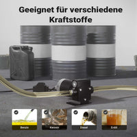 Pompa travaso carburante 12 V 75 W, Pompa travaso gasolio/benzina, 14 l/min, 3200 giri/min, con accessori