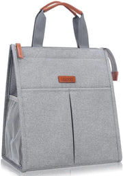 Tas da Pranzo Termica per Uomo Donna Tas Geïsoleerde per il Cibo con Fondo di Pellicola Impermeabile Tas da Pranzo Opportuna per il Lavoro la Scuola le Vacanze con Isolamento Termico