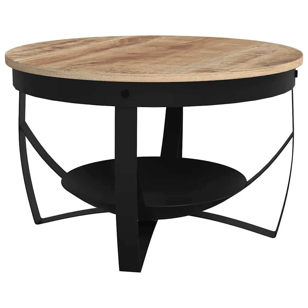 Tavolino da CaffÃ¨ Ã˜68x43cm in Legno di Mango Grezzo  cod mxl 15298