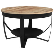 Tavolino da CaffÃ¨ Ã˜68x43cm in Legno di Mango Grezzo  cod mxl 15298