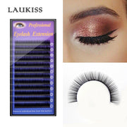 Trade Shop - Extension Pelo Ciglia Finte Peli Naturali Neri Professionale Make Up 7-15mm -
