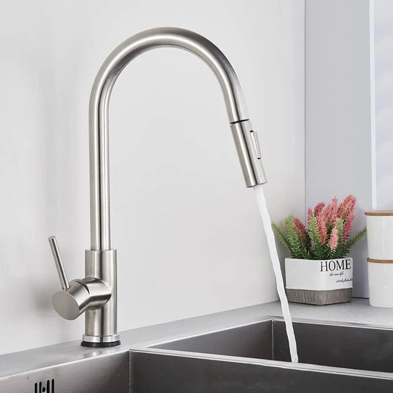 Rubinetto Da Cucina Rea Fresh Nickel Brush Inox