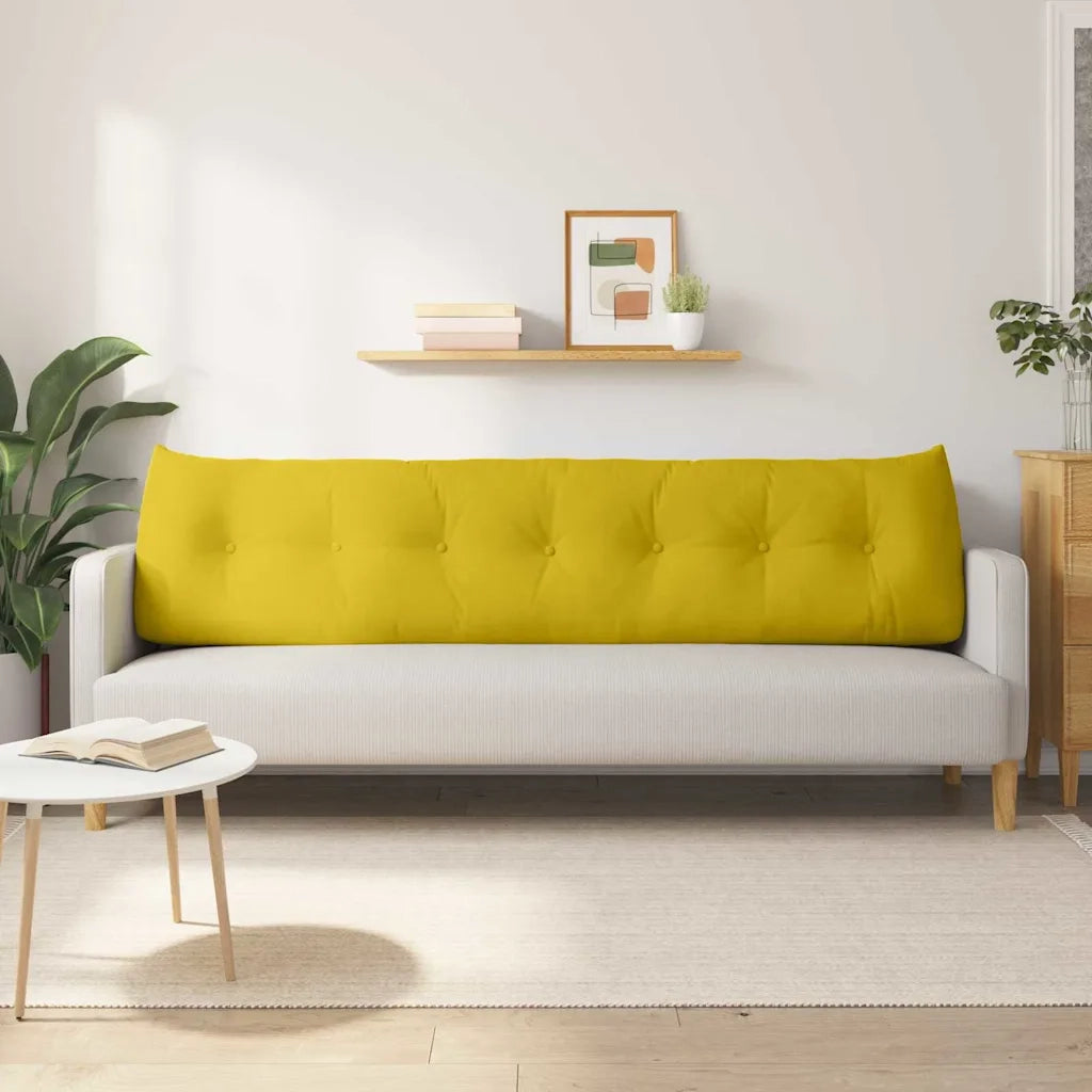 Cuscino per Schiena Giallo 200 x 24 x 50 cm Velluto 42014610